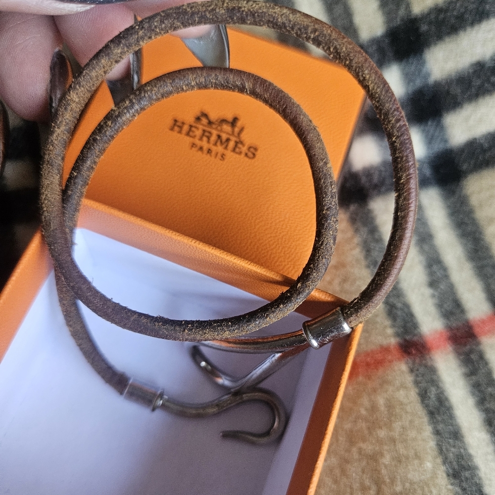 Hermes double tour hook bracelet